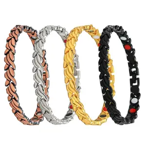 Unisex Copper Alloy Magnetic Bracelets - Premium Neodymium Magnets, Adjustable Cuffs, Stackable Bangle with Sizing Tool, Casual Trendy Jewelry for Gift Giving (summerwins)