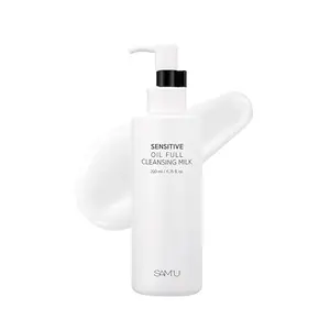 SAM'U Sensitive Oil Full Cleansing Milk 200ml - Gentle Oil-Free Formula for Sensitive Skin Non-Irritating Non-Clogging Milky Texture
