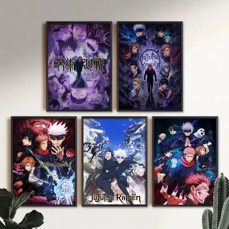 Jujutsu Kaisen Anime Group Shot Canvas Poster - Artistic High-Quality Vivid Print Home Decor, Ideal for Die-Hard Anime Fans, Great Gift for Bedroom Wall Art, Unframed