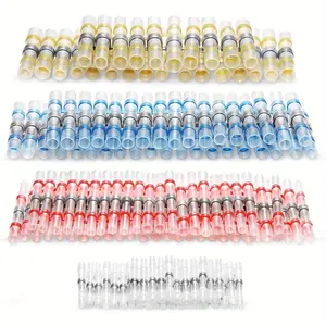 100pcs Welding Seal Wire Connector Kit, Heat Shrink Connectors Insulation Coupling Sleeve, Durable Solder Ring, Waterproof Connector Set Electrical Terminals
