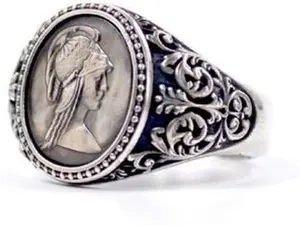 Goddess Queen Athena Coin Ring Greek Mythology Goddess Hecate Ring,Open Ring