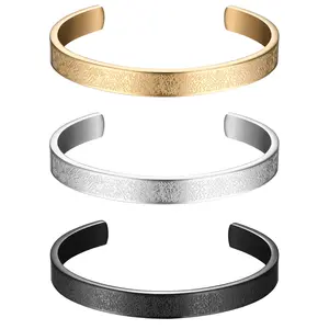 OIDEA Unisex C-Shaped Adjustable Cuff Bracelet - Gold Hypoallergenic Costume Jewelry with Ayatul Kursi Arabic Calligraphy, Open Fit, Ideal for Eid Gifting, Unisex Bracelet summerwins,summerwins
