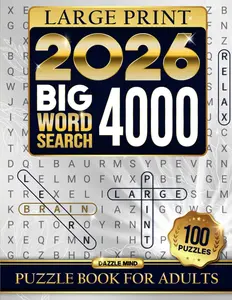 Word Search Books for Adults Large Print Puzzle: Big Word Find Puzzles for Adult & Seniors To Keep Mind Busy, Activity Games for Elderly Men Women ... Relaxing (Large Print Gifts 2026 Edition)