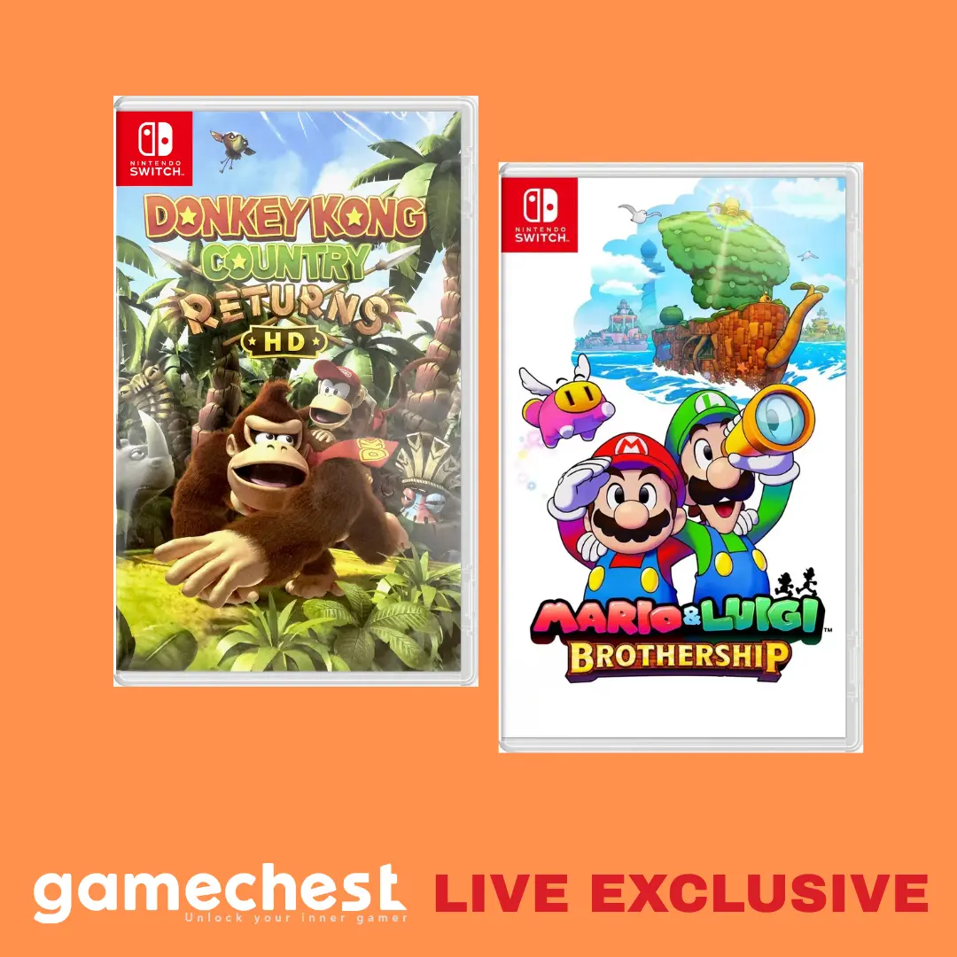 Donkey Kong Country Returns HD & Mario & Luigi: Brothership Switch Game Bundle - Nintendo Switch (Region Free)
