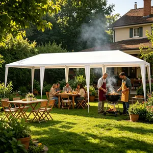 Party Tent, 10' x 10'/20'/30' Outdoor Waterproof Gazebo Canopy Tent with Removable Sidewalls for Birthday Wedding Events Beach BBQ