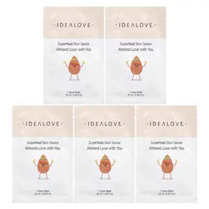 Idealove Superfood Skin Savior, Almond Love with You, 5 Beauty Sheet Masks, 0.68 fl oz (20 ml) Each