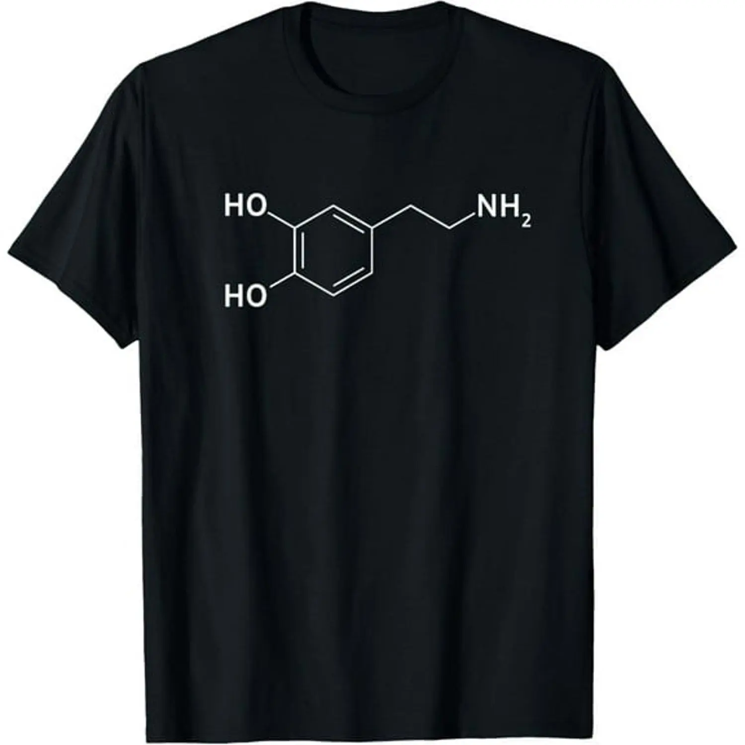 Dopamine Cool Chemical Molecule Chemistry T Shirt for Geeks Science Graphic Tee Novelty Science Apparel Casual Streetwear Geeky Gift