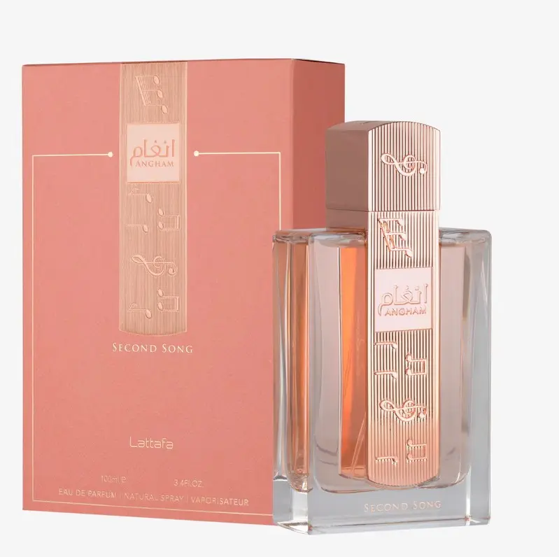 Lattafa Angham Second Song Women's EDP Spray - 100ml Floral & Amber Vanilla Fragrances, Long-Lasting Perfume for Women with Amber, Elegant, Casual Notes