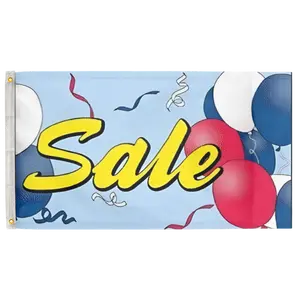 Sale (Red,White,Blue Balloons) 3'X5' Flag 68DD Nylon (90cm x 150cm) Business Flag (B4) RolFlags