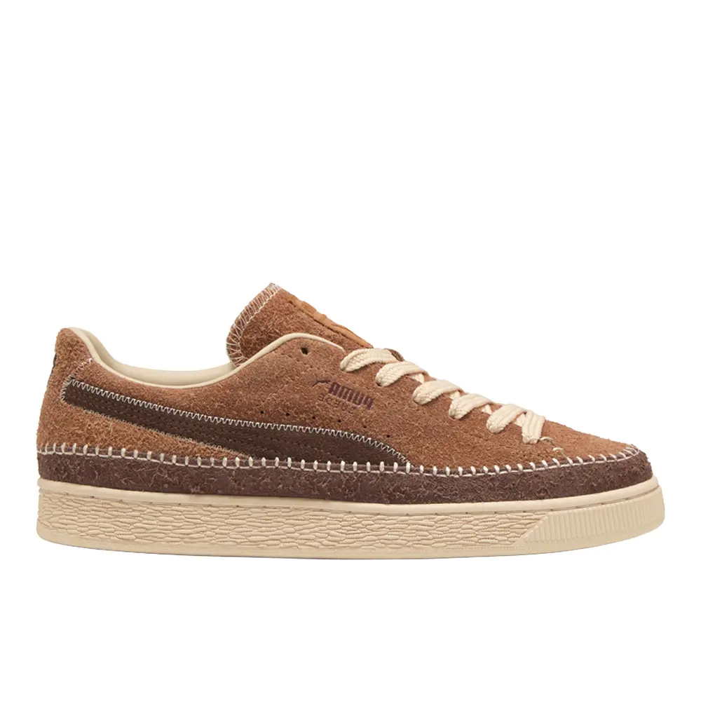 PUMA Mens Suede Moccasin Lace Up Sneakers Shoes Casual - Brown
