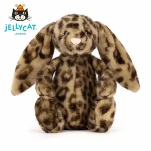 Jellycat Cobblehop Leopard Print Bunny Plush with Dust Bag NWT Stuffed Animal Cute Bunny Toy Soft Cartoon Doll