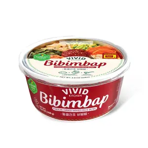 VIVID KITCHEN Freeze-Dried Bibimbap with Zero Sugar Sauce – Plant-Based Korean Meal – 3-Minute Microwave Bibimbap with 8 Vegetables – Lightweight, Portable Bowl (3.8oz / 108g) (1 EA)
