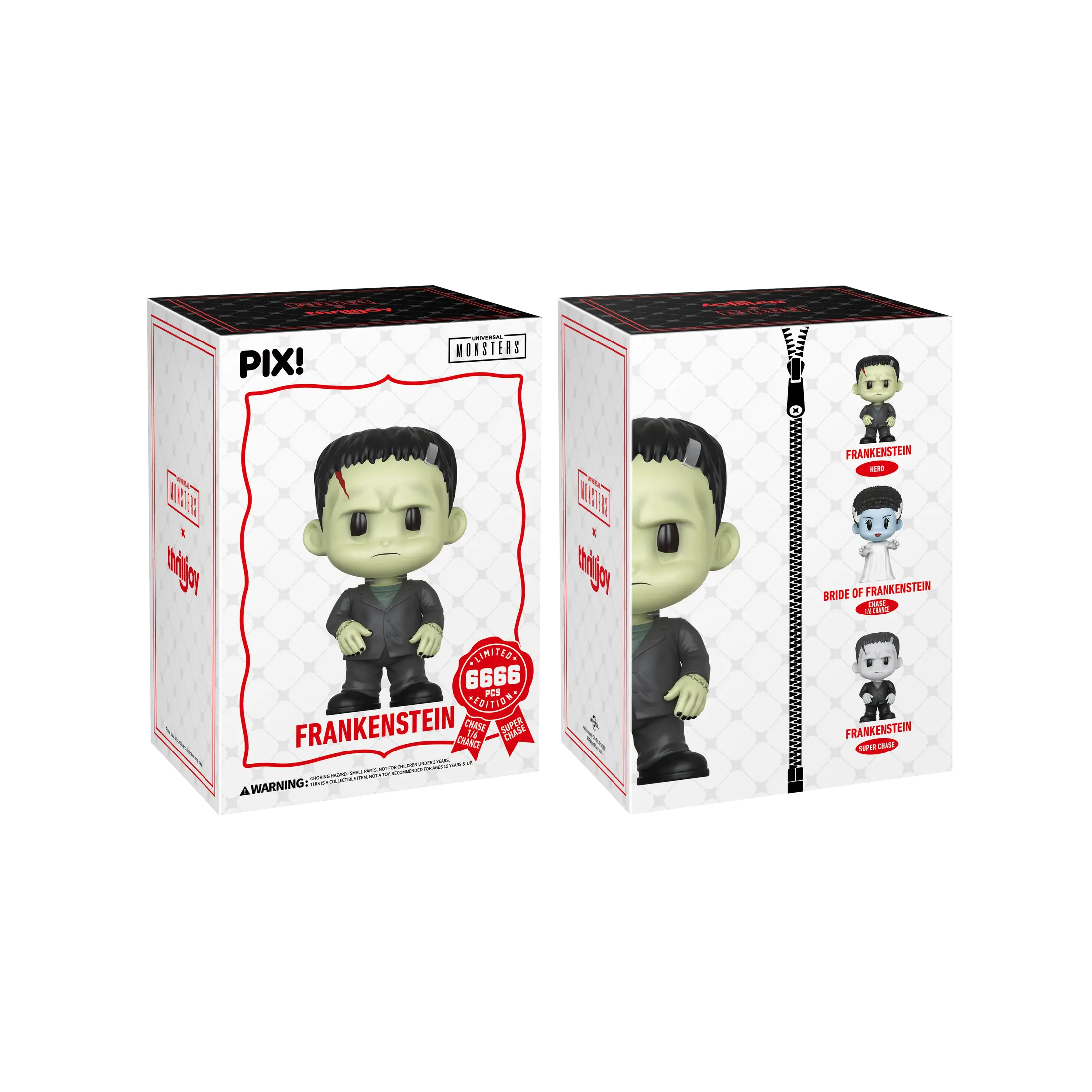 Thrilljoy PIX! Universal Monsters Frankenstein LE 6666 Collectible Blind Box Vinyl Figure