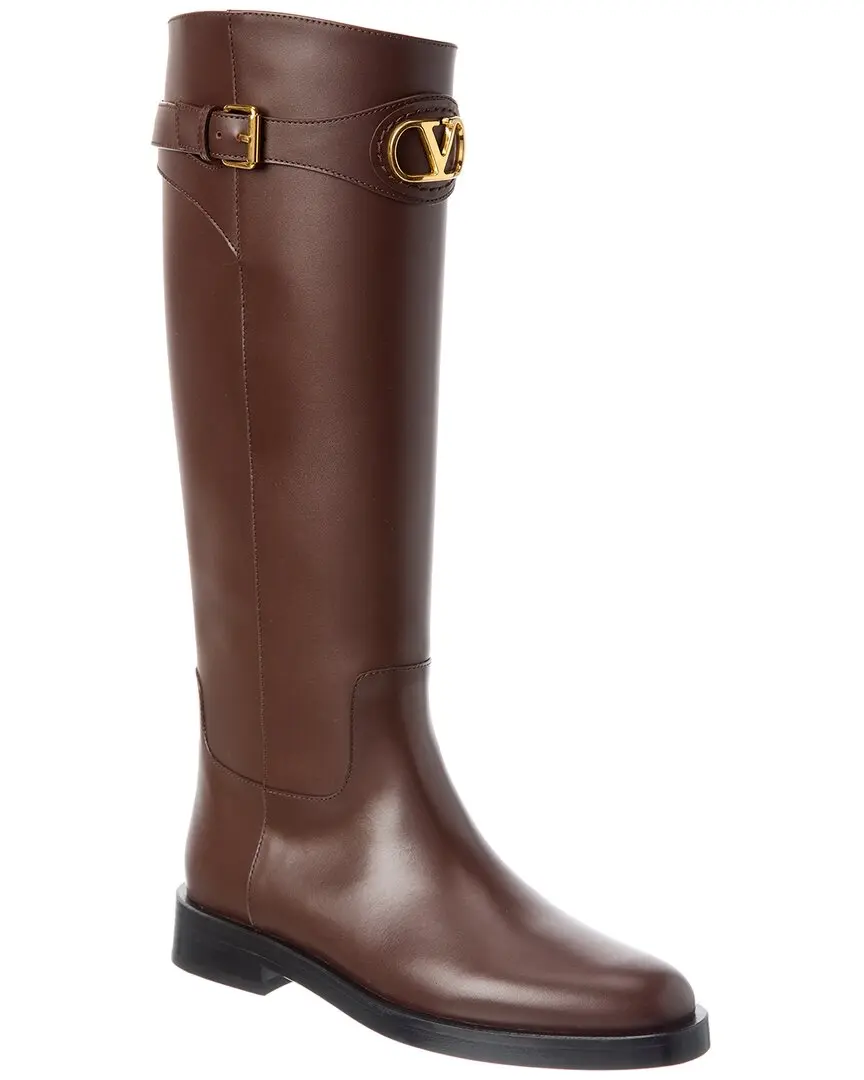 Valentino VLogo 30 Leather Knee-Boot Valentino VLogo 30 Leather Knee-Boot