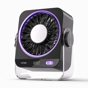 2026 New Ice Cooling Semiconductor Air Conditioner Fan, 3-in-1 Wall-Mounted Rechargeable Desktop Fan, Quiet Portable Personal Mini Cooler with Digital Display for Home Office Camping tiktokshop cool
