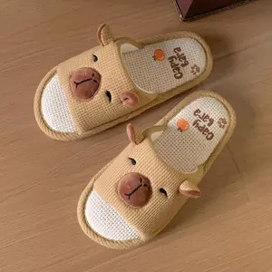 Capybara Cute Slippers for Women Men,Cartoon Plush Home Slides, Casual Soft Footwear Indoor Outdoor,Comfort Walking Shoes Girl