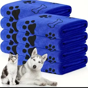 2pcs-Microfiber Super Absorbent Quick Drying Bath Cat Pet Dog Towel for Dog