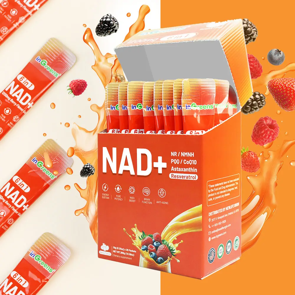 inGreens NAD+ 1200mg -Berry Flavor  Gel Supplement for Anti-Aging,  Energy, and Focus - Travel Packets (30 Day Supply)