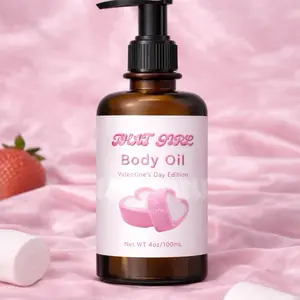 Strawberry Marshmallow Body Oil - Lightweight Silky Formula for Radiant Glossy Finish Infused with Sweet Fragrance Perfect for Layering or Solo Use