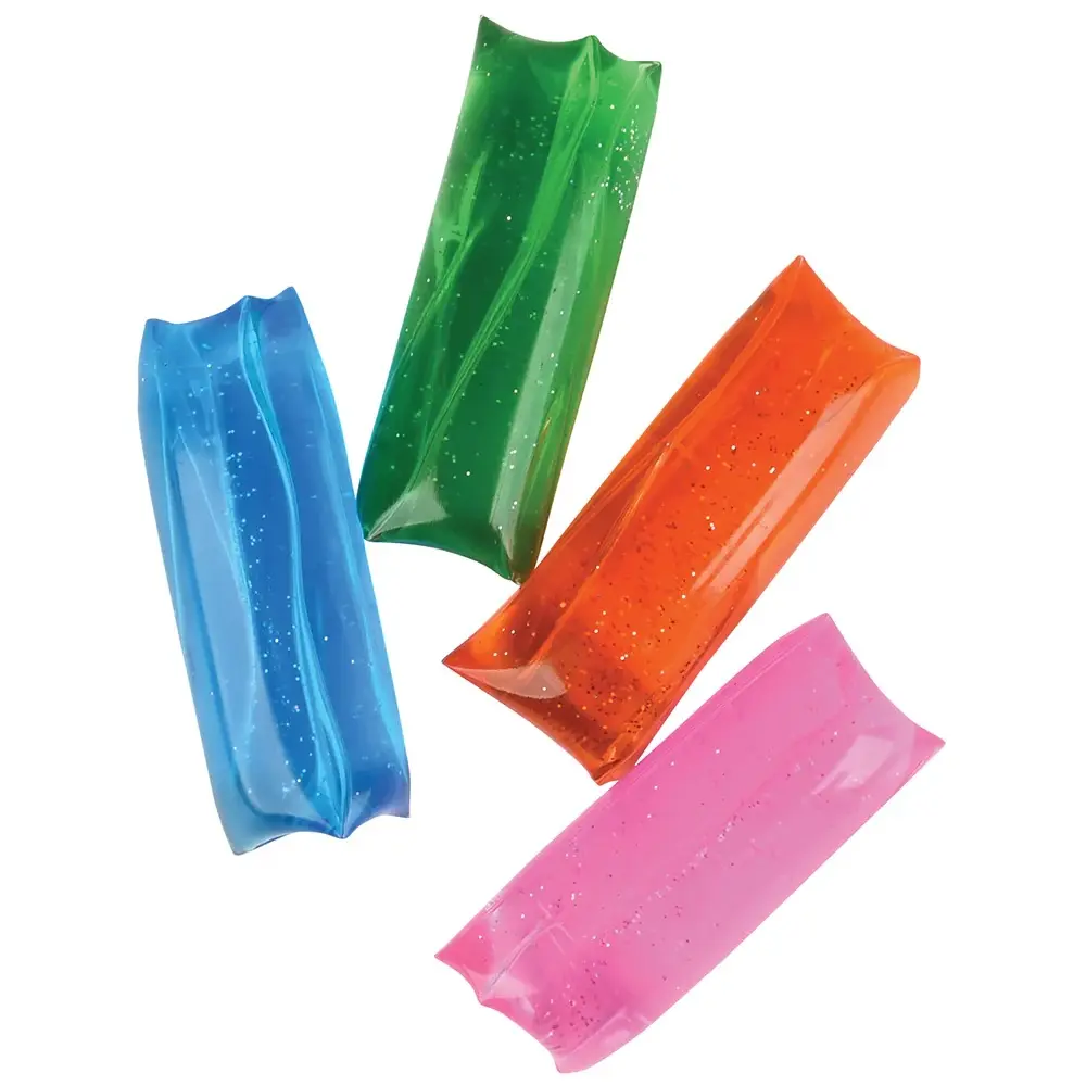 4-Pack Mini Wiggly Water Fidget Snake Stress Relief Toy - Decompression Squishy, Fidget Squishies for Sensory Play