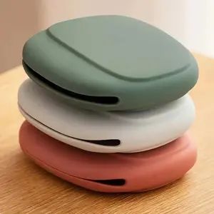 Silicone Cable Storage Bag, Portable Travel Cable Headphone Storage Bag, Multicolor Lightweight Storage Organizer for Home Office Travel, Audio