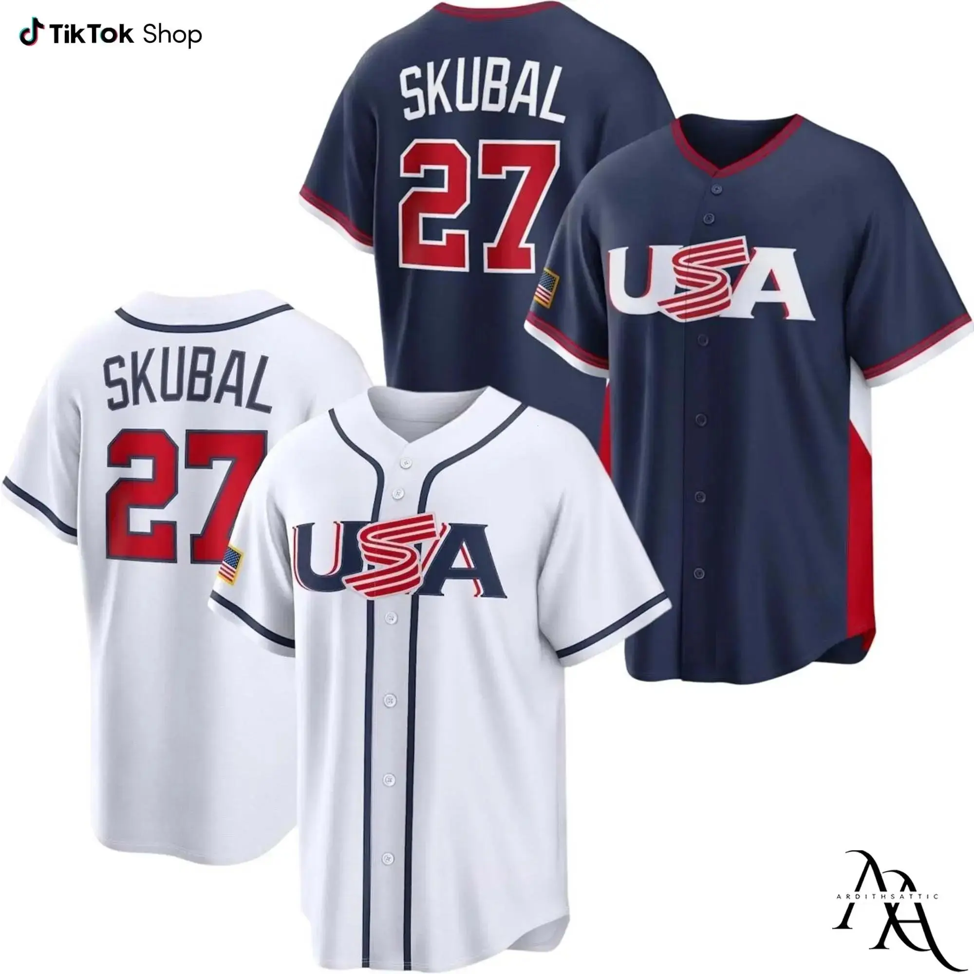Tarik Skubal 2026 Team USA Professional Custom Short-Sleeve Universal Baseball Jersey - Affordable Men's Sports Collectible Jersey (Unisex Fit)