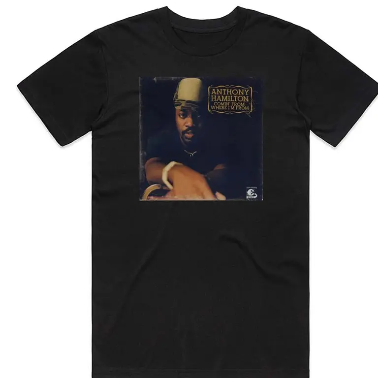 Anthony Hamilton Comin From Where Im From Album Cover T-Shirt Black