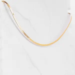 Thin Herringbone Chain Necklace