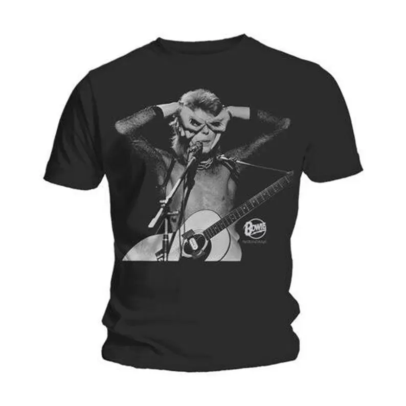 Vintage T-Shirt - David Bowie Unisex Top Acoustics Classic Rock Retro Tee