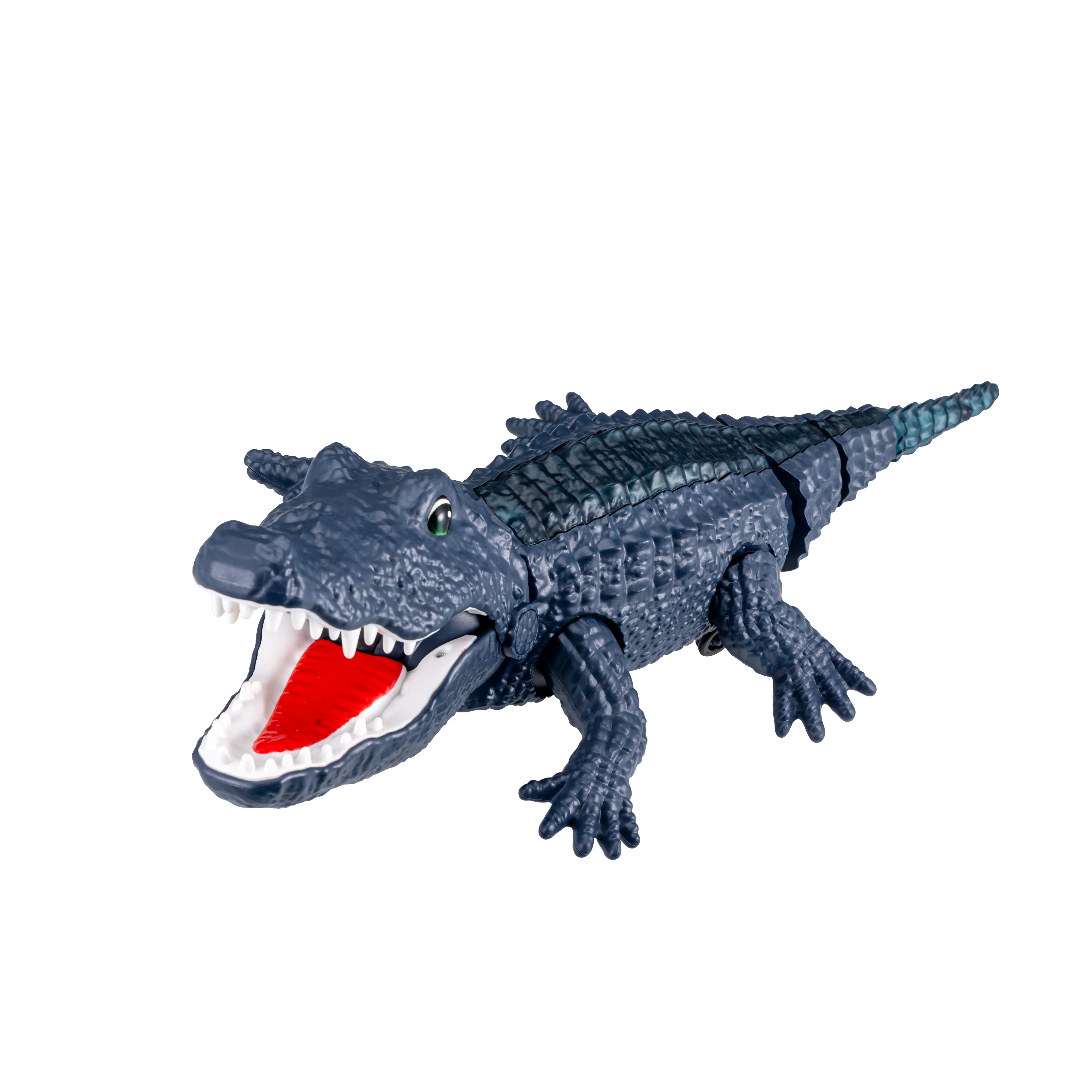 #33 Electric Walking Crocodile Toy, Realistic Animal Toy with Sound & LED Lights, Interactive Gift for Kids Boys
