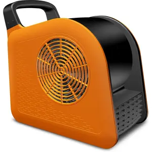 Portable Blower Fan for : High Velocity Floor Fans for Cooling and Drying - Air Mover with 185? Rotating for Bedroom, Garage, Shop and Gym, 3 Speeds Utility Fan with 2 AC Outlets, Orange
