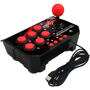 GAMINJA NS002 4 in 1 Retro Arcade Console Game Joystick, Rocker Fighting Controller, Wired Game Controller, Console Accessories for Nintendo Switch PS3 PC Android TV