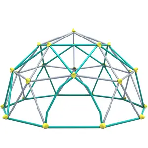 [13ft Heavy-Duty Climbing Dome]Kids Geometric Playground Climber – 1000LB Capacity Rust/UV Resistant Steel| Outdoor Jungle Gym for Backyard, Parks & Schools (156"x156" Easy Assembly)