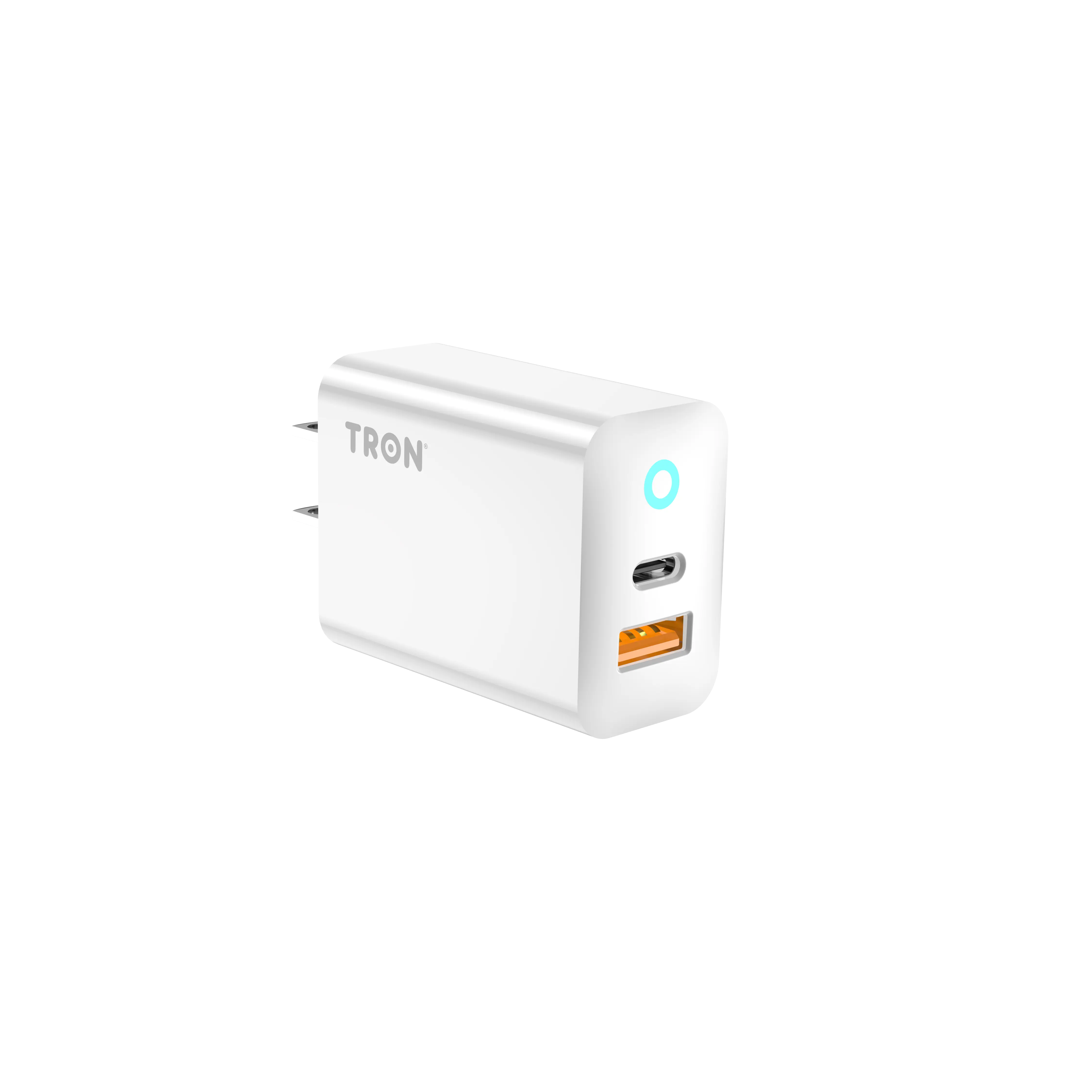30W Dual-Port Power Adapter | USB-C PD + USB-A | Fast Charging | US Plug