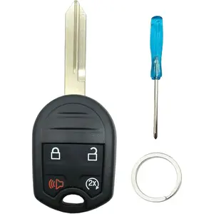 Key Fob Case Replacement fits for 2011-2016 Ford F150 Explorer Lincoln Navigator Keyless Entry Remote Control Car Key Fob Shell CWTWB1U793 164-R8067 5912561 (4 Buttons, 1)