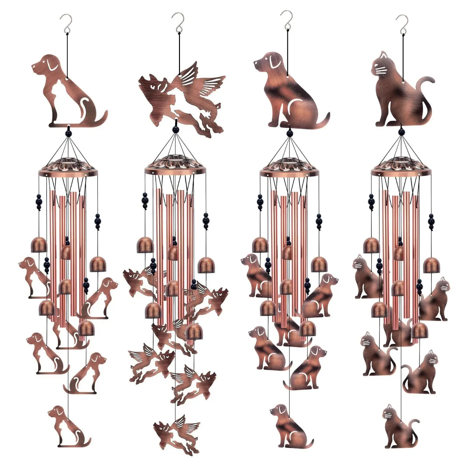 Animal Wind Chimes Outdoor Memorial Romantic Wind Catcher Blessing Gifts Balcony Yard Holiday Garden Decoration