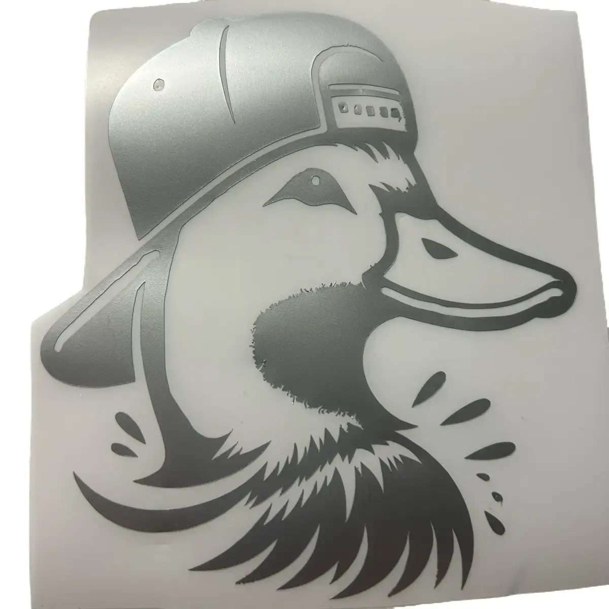Duck Backwards Hat Decal - 5x5 in Car Exterior Sticker, Vehicle Side Decoration, Adds Personality, Long Wearing, Lasts Through Wears, Perfect Accessory, Attitude Car Vibes, Car Moda