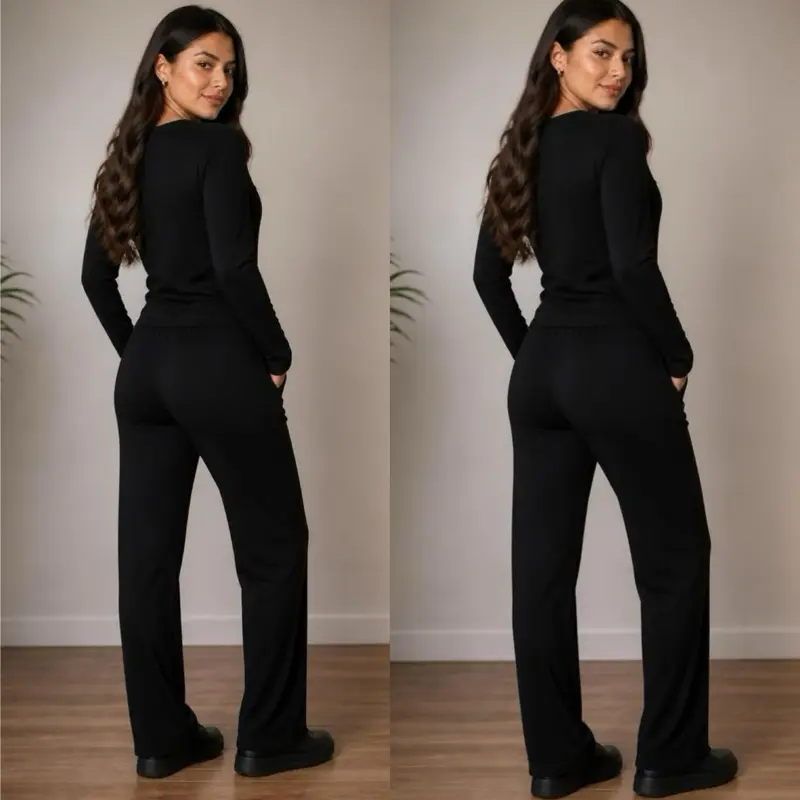 Linda249-Two-piece set: sweatpants and sweater(one size)
