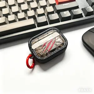 1 Spider Web Personalized Creative Red [With Red Circle] European And American Ins Style Trendy Men And Women Spider Scratch Demon Halloween Blood Red Dark Color