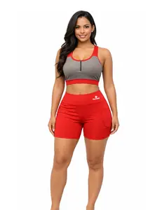 Dionies Comfortable Full-Cover Pull-Over Zip Racerback Sports Bra with Adjustable Padding