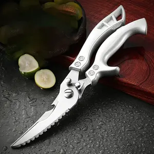 Upgraded heavy-duty stainless steel kitchen scissors, multifunctional ultra sharp cutting practical scissors, specialized for poultry bones, chicken, fish, turkey, vegetable barbecue
