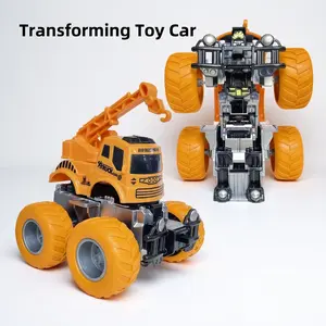 Collision Transforming Toy Construction Vehicle, Unisex Christmas Gift, Fun Engineering Playset for Kids, kids toys，car，boys toys，monster truck，christmas，halloween party bag fillers