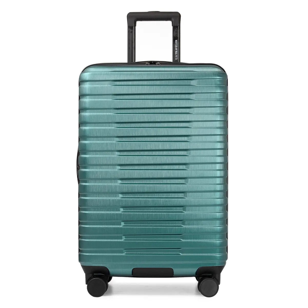 212 MAIN 26" Medium Checked Spinner Luggage - Expandable Hardshell, Waterproof, Rugged Durability, Impact Absorb, Teal, 25.75" H x 17.5" W x 10.5" D
