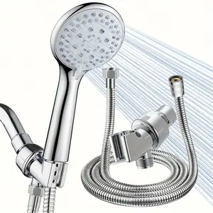 Modern Design Abs Three-Setting Handheld Shower Combo Set with Hose and Holder, Bathroom Bathing, Pet Cleaning, Outdoor RV Washing Handheld Showerhead