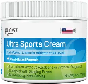 Puriya Ultra Sports Cream 118g - Plant-Based Formula for Muscle & Joint Comfort - Non-Greasy, Non-Stinky, Long Lasting Balm for Athletes - Healthcare - Therapeutic