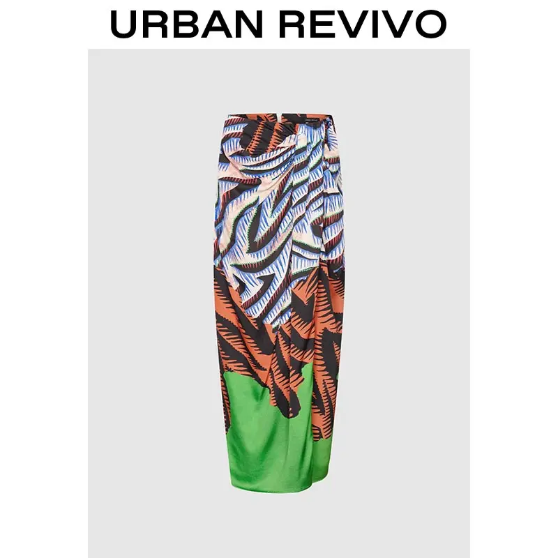 URBAN REVIVO Women's Straight Cut Skirt UWH550024 - Fashion Elegant Bottom, Versatile Fit for 2025 Everyday Wear, Casual Outfits