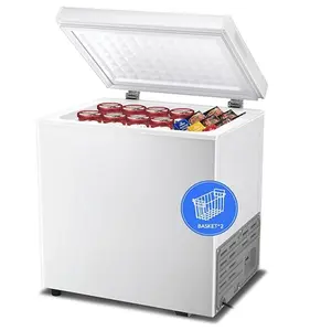 COWSAR Chest Freezer 1.8/2.8 Cu.Ft Compact Deep Freezer, Top Open Door with Removable Basket, 7 Level Thermostat, Energy Saving Low Noise Freezer for Home Apartment Dorm, Black and White