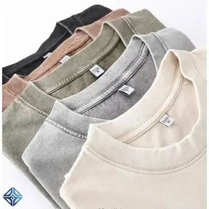 1/4 Pack Oversized Tshirts for Men Gym Vintage Heavyweight T Shirts Cotton Workout Acid Wash Baggy Tees Men's and women's T-shirts: Unisex cotton T-shirts: Unique gift T-shirts