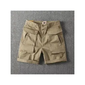 Men's summer work shorts, thin, three-dimensional large pocket cargo shorts, outdoor tactical casual wear-resistant work shorts