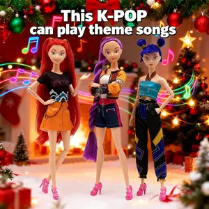 K-POP Music-Playing Figure 11.5Inch 12-Joint Solid Body with Theme Song Colorful Lights & Motion Demon Slayer Real Version Doll Collector Set